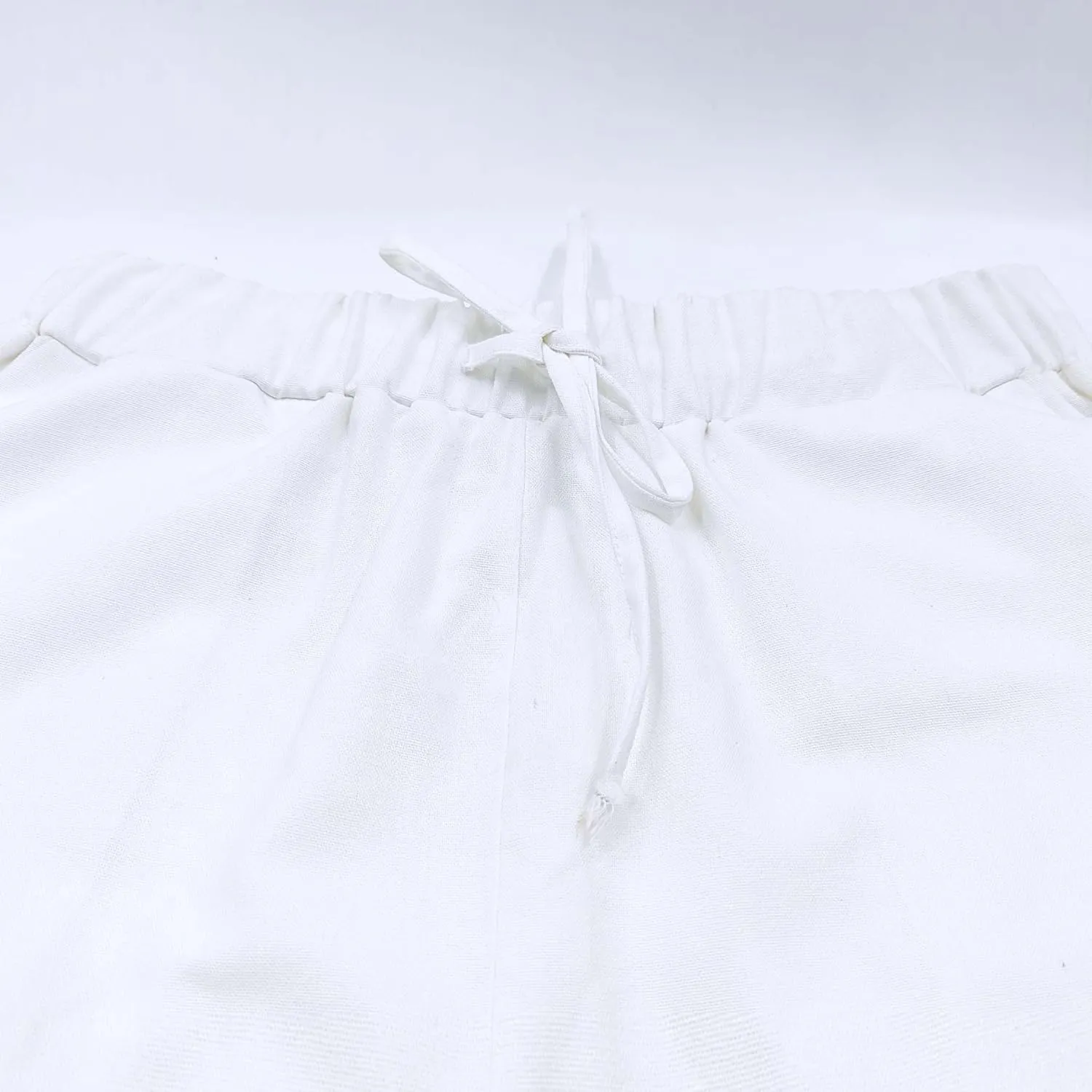 Womens Linen Pants with Pockets High Waist Comfy White Casual Pants Lightweight Loose Trousers