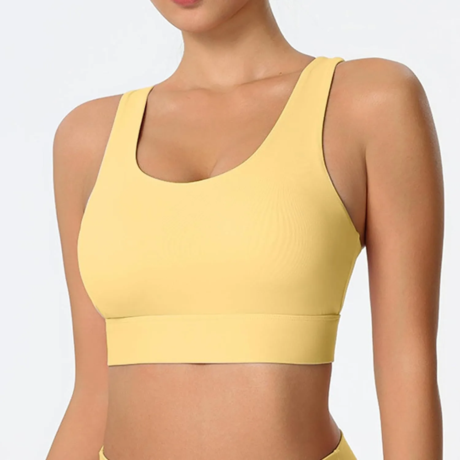 Women's Sexy Large Size Integrated High Strength Shockproof Yoga Running Fitness Sports Bra Tight Sports Bras for