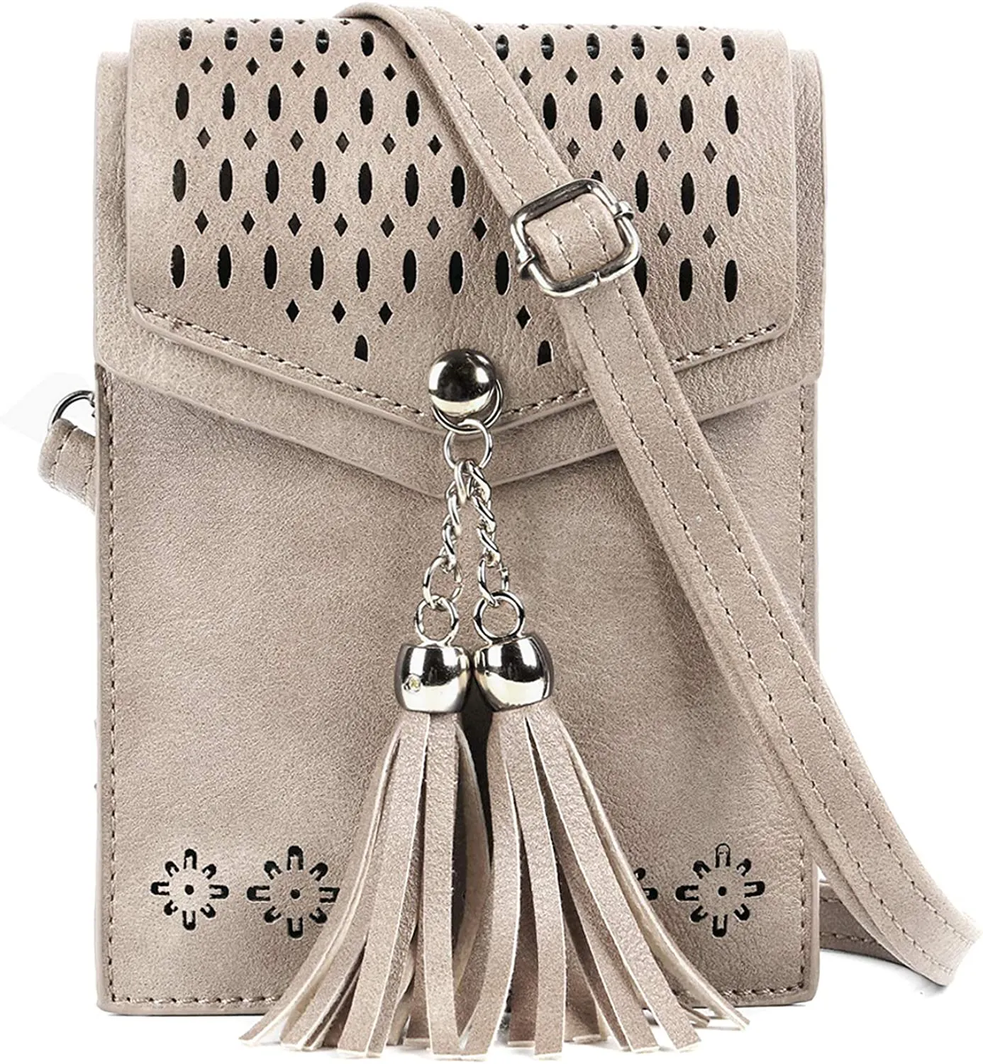 Womens Small Crossbody Bag, Tassel Cell Phone Purse Holder Wallet
