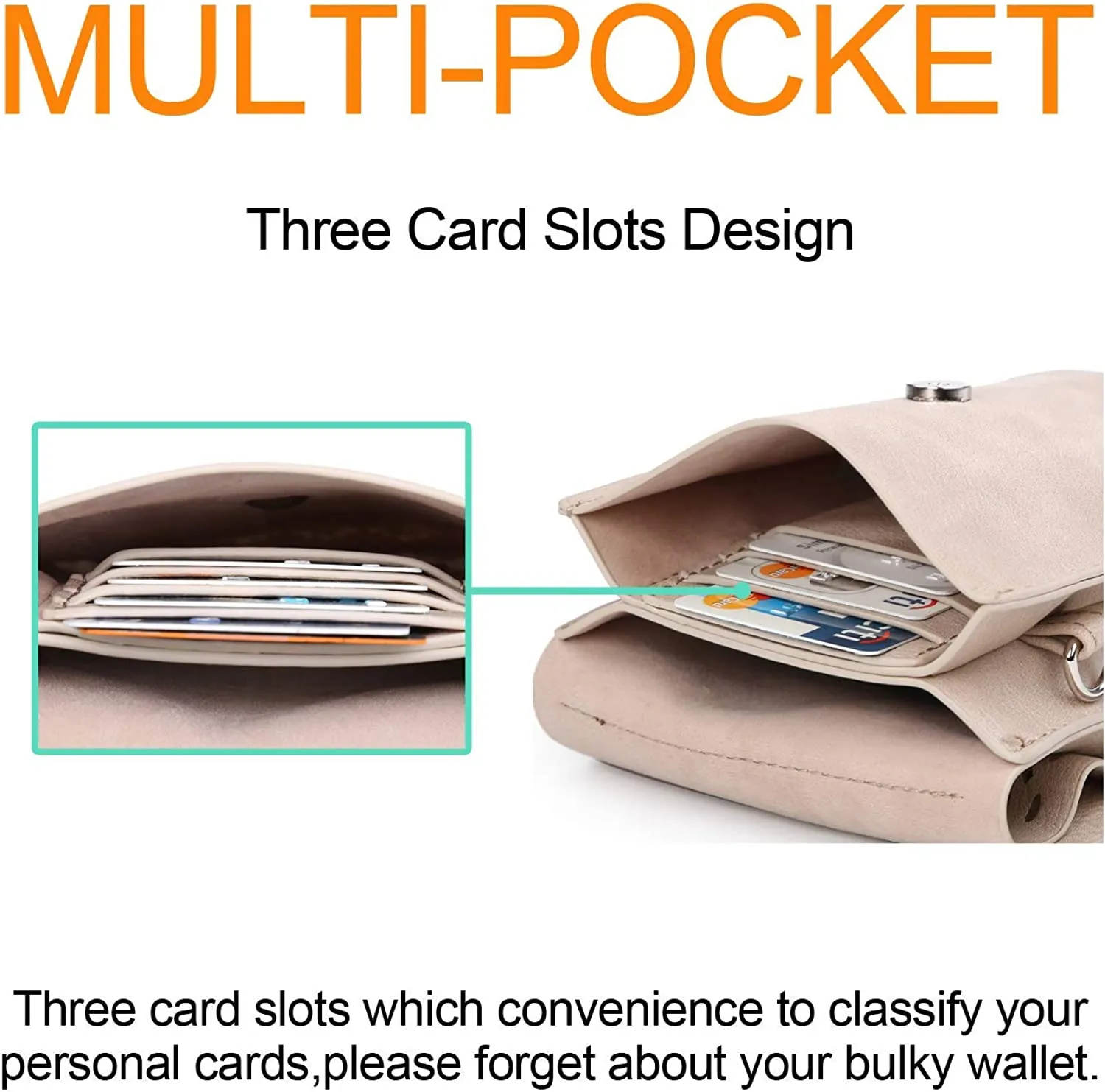 Womens Small Crossbody Bag, Tassel Cell Phone Purse Holder Wallet