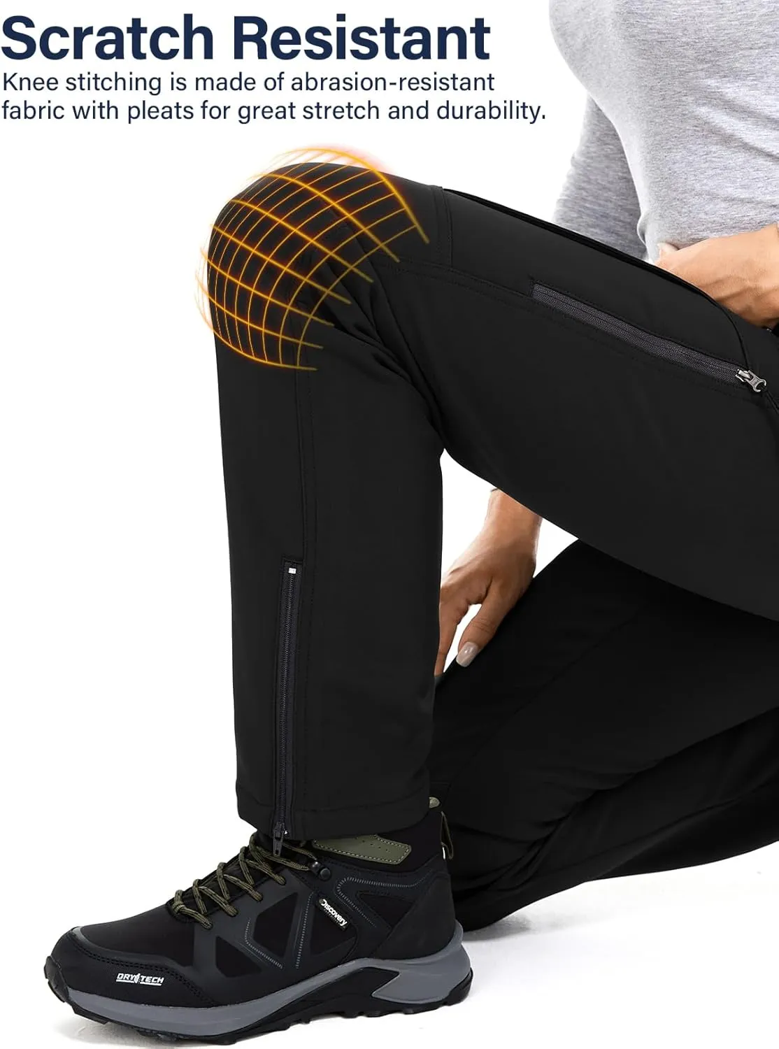 Womens Snow Pants Winter Waterproof Outdoor Soft Shell Fleece Linded Cargo Ski Hiking Pants