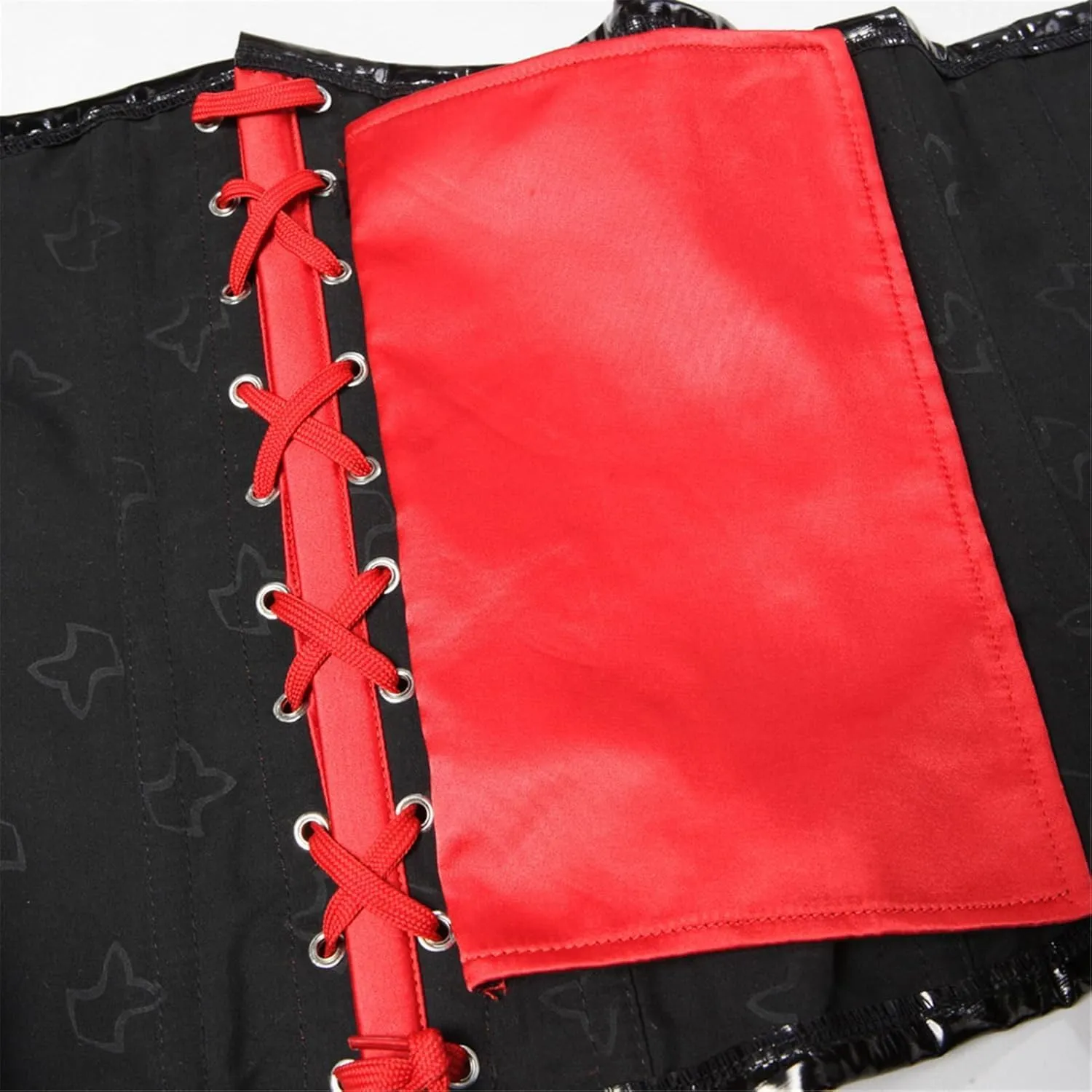 Women's Steampunk Faux Leather Bustier Halter Shoulder Straps Underbust Corset Top