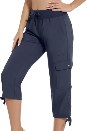Womens Summer Pants Plus Size Loose Athletic Elastic Waist Casual Jogging Capri Pants Comfortable Yoga Clothing 2025