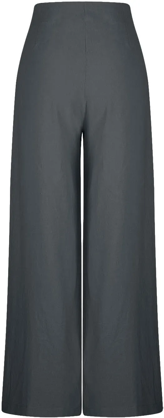 Women's Summer Wide Leg Palazzo Pants Fashion High Waistd Loose Elastic Waist Slacks Casual Going Out Flowy Trousers