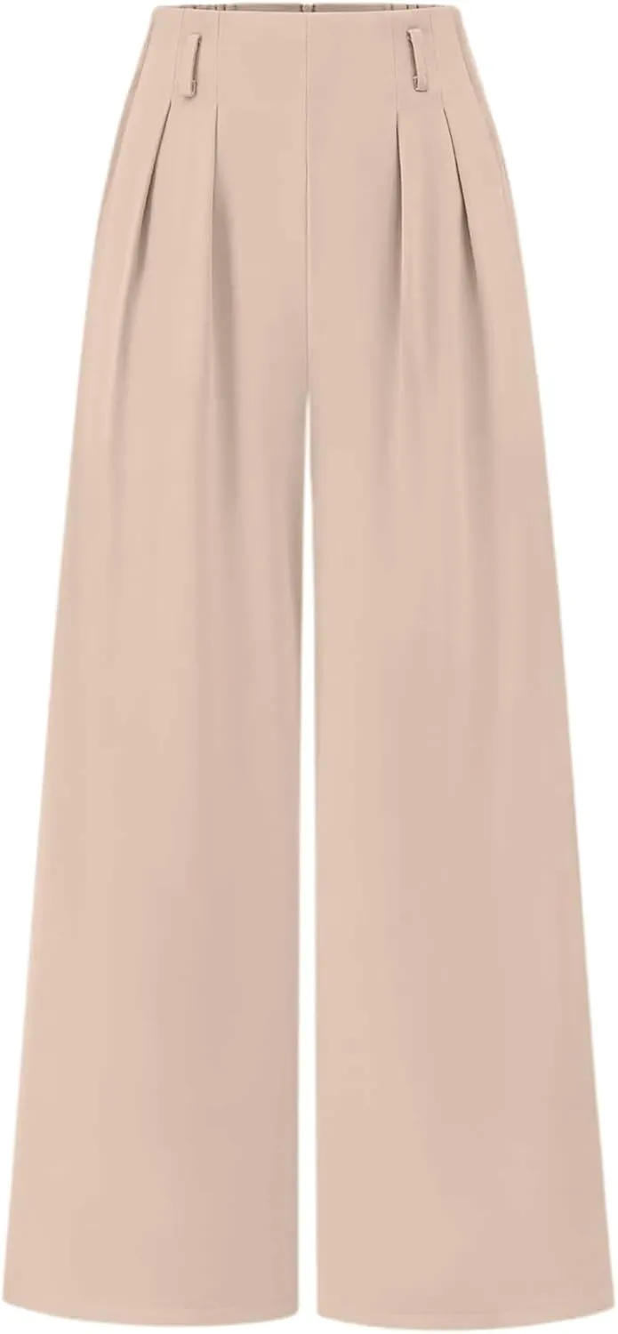 Women's Wide Leg Pants Women's Casual Plus Size Pants Capri Lightweight Spring Summer for Women Ladies Pinstripe