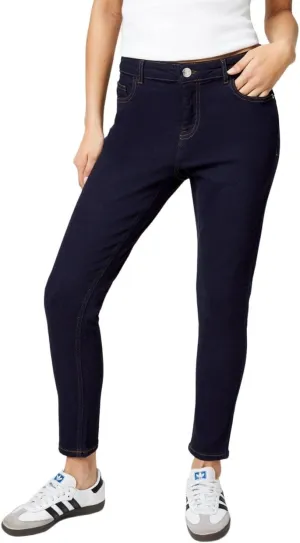 Womens/Ladies Stretch Petite Skinny Jeans (8 US R) (Indigo), Indigo, 8 US R