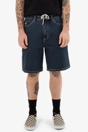 WORSHIP SUPPLIES CARPENTER JEAN SHORT - DIRTY MIDNIGHT BLUE