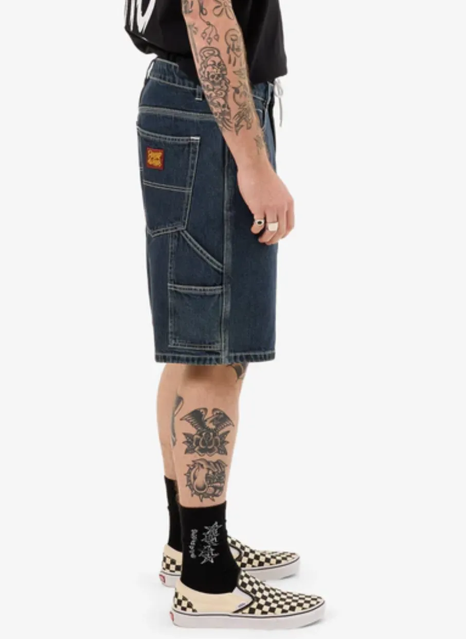 WORSHIP SUPPLIES CARPENTER JEAN SHORT - DIRTY MIDNIGHT BLUE