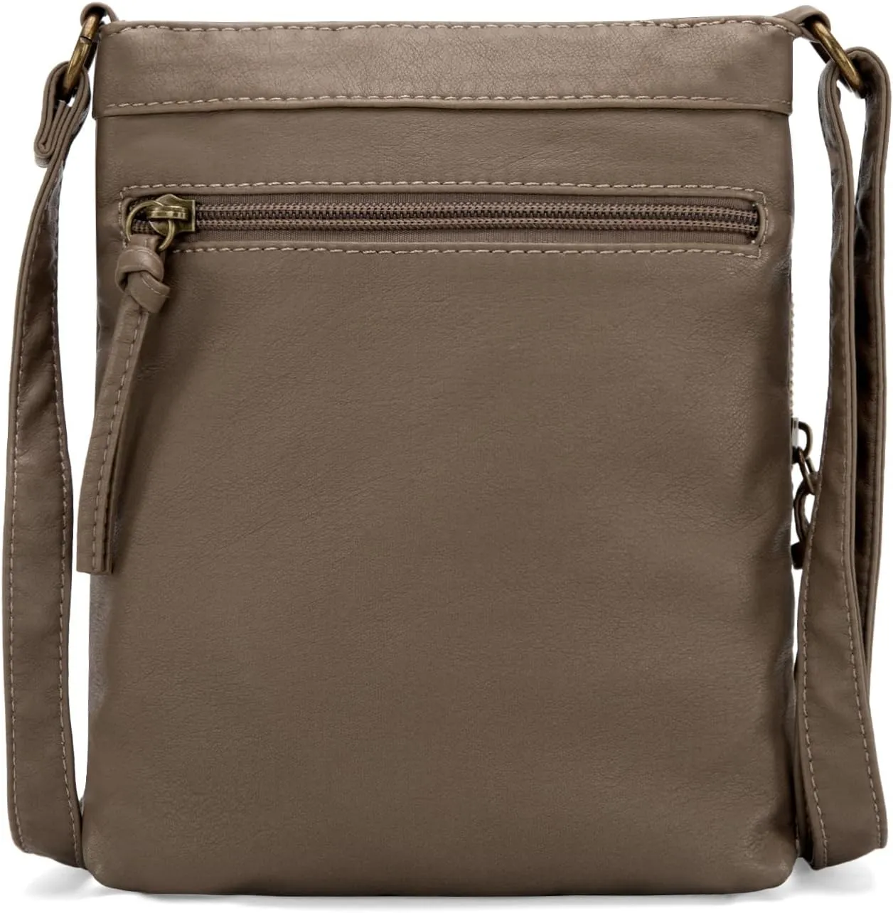 Wrangler Crossbody Bag for Women Small Soft Washed Leather Multi Pocket Shoulder Purses