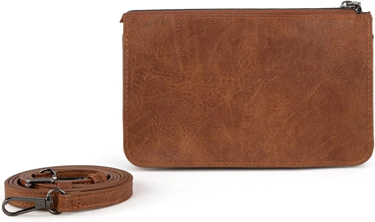 Wrangler RFID Crossbody Wallet Purse Vegan Leather Small Purses for Women with Phone Pocket and Adjustable Strap