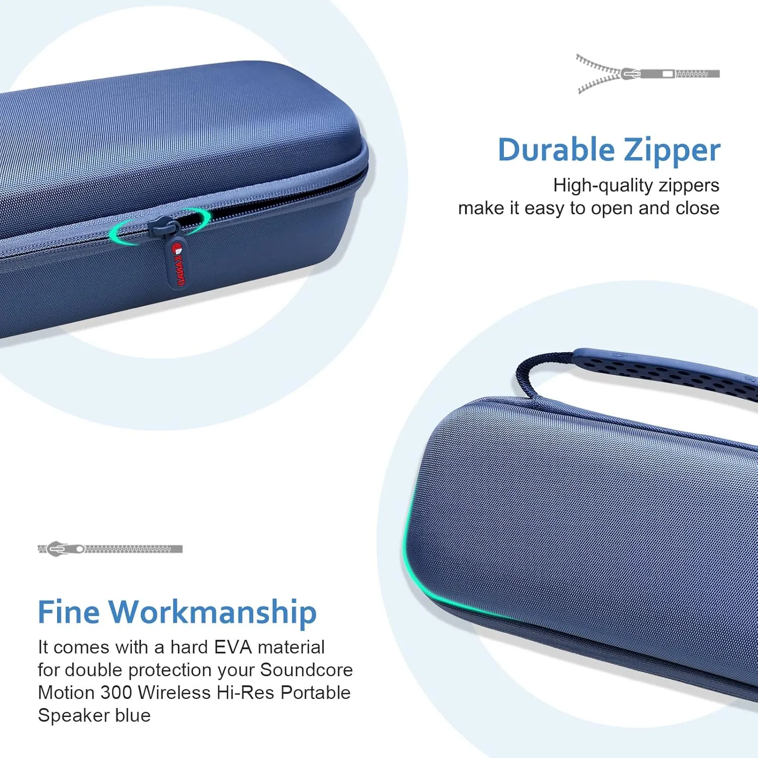XANAD Hard Case Compatible with Bose Soundlink Flex or Soundcore Motion 300 Portable Bluetooth Speaker - Travel Protective Carrying Storage Case Bag(Blue)