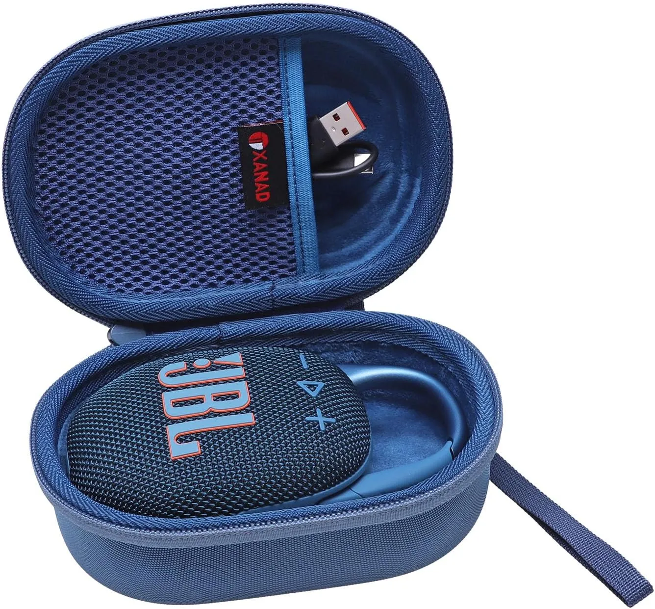 XANAD Hard Case Compatible with JBL Clip 5/Clip 4/Clip 4 Eco or Soundcore Select 4 Go Portable Speaker(Blue)