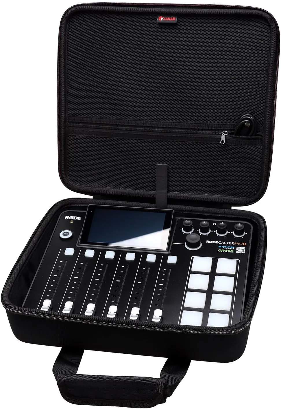 XANAD Hard Case for RØDE RØDECaster Pro II All-in-One Production Solution for Podcasting, Streaming, Music Production and Content Creation