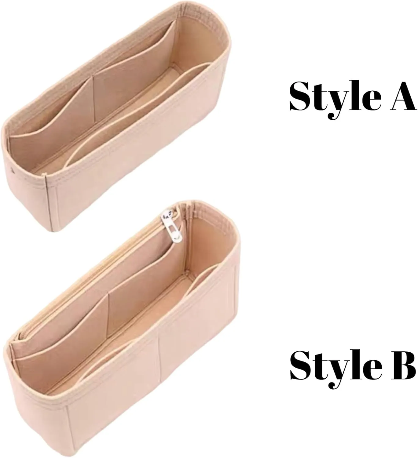 Xoppia Bag Organizer compatible with Dior Medium D-Journey Bag. Felt Insert Liner for Women Handbag. (Black, Style A: Expposure)