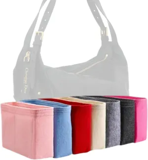 Xoppia Bag Organizer compatible with Dior Medium D-Journey Bag. Felt Insert Liner for Women Handbag. (Black, Style A: Expposure)
