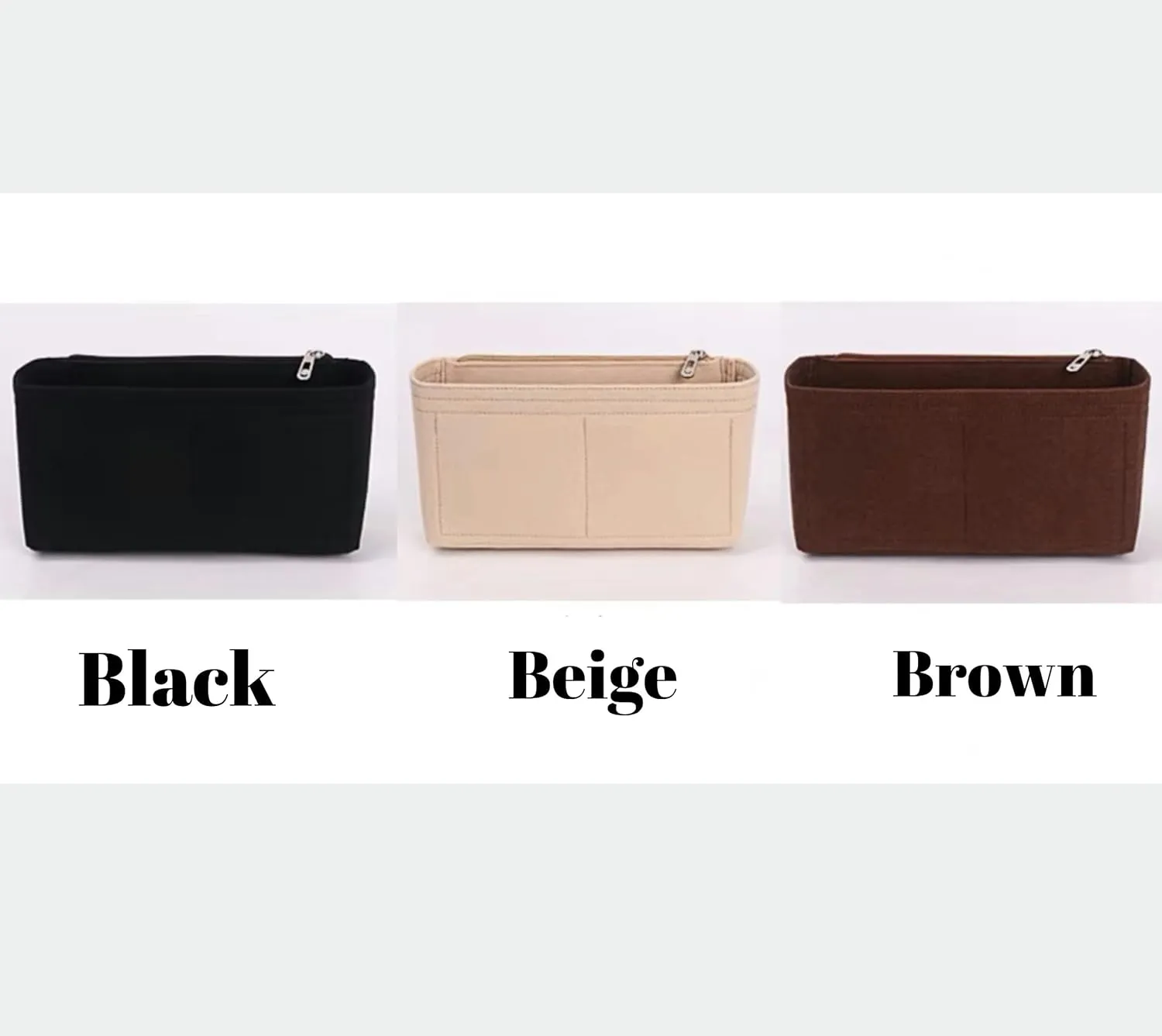 Xoppia Bag Organizer compatible with Dior Medium D-Journey Bag. Felt Insert Liner for Women Handbag. (Black, Style A: Expposure)