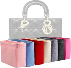 Xoppia Bag Organizer compatible with Dior Small Lady D-Joy Bag. Felt Insert Liner for Women Handbag. (Brown, Style A: Exposure)