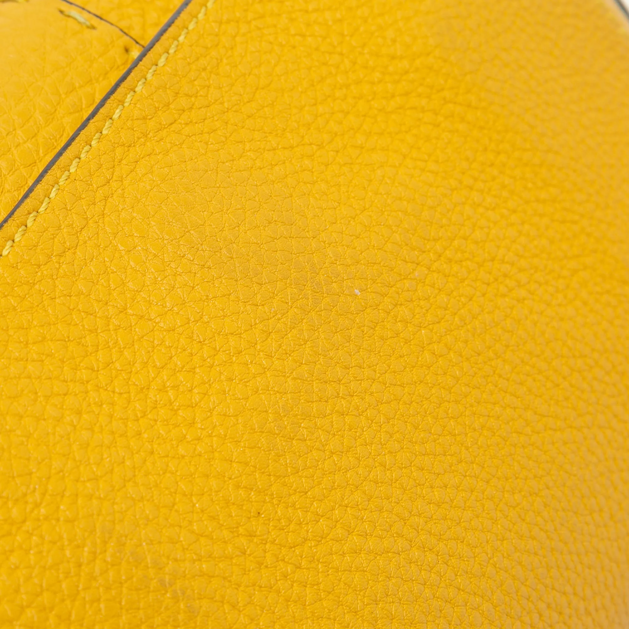 Yellow Fendi Selleria Calfskin Convertible Baguette Crossbody