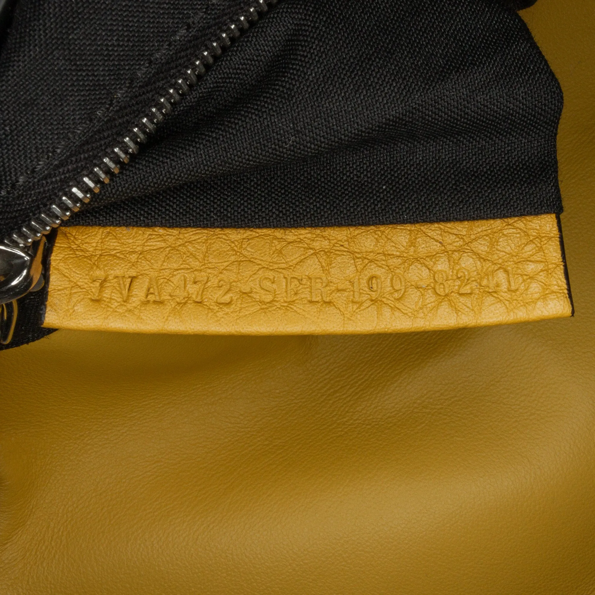 Yellow Fendi Selleria Calfskin Convertible Baguette Crossbody