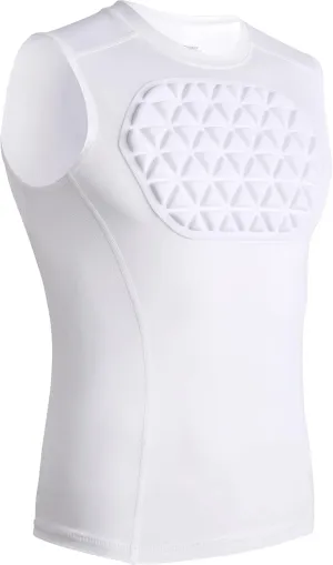 Youth Baseball Chest Protector Padded Compression Shirt Support Softball Football Heart Sternum Guard