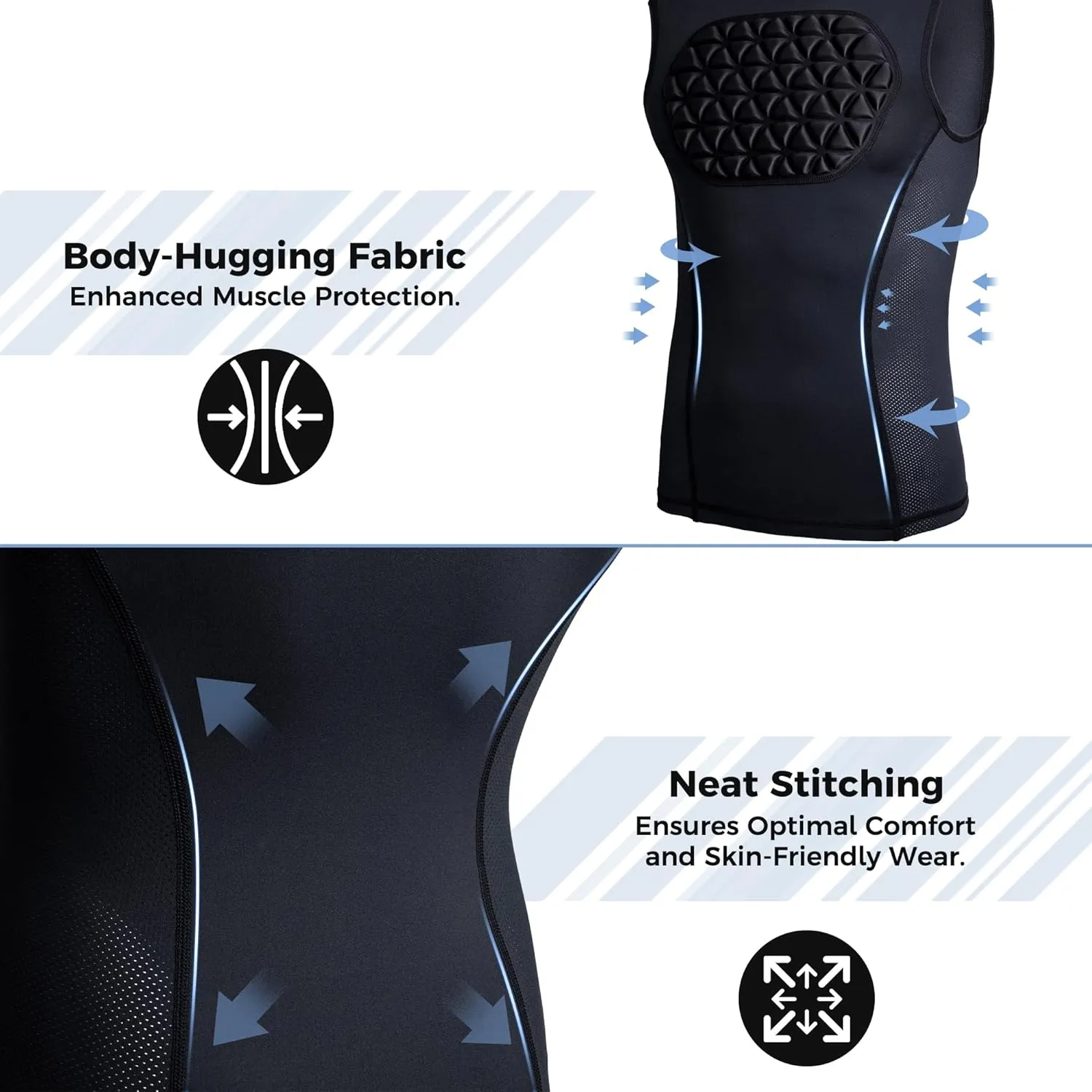 Youth Baseball Chest Protector Padded Compression Shirt Support Softball Football Heart Sternum Guard