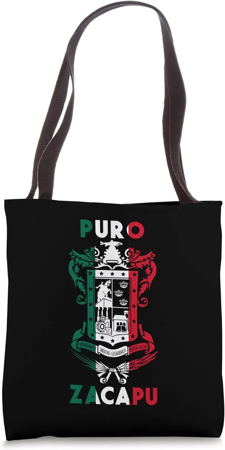 Zacapu Michoacan Mexico Escudo Y Lema Arte Emblem Merch Tote Bag