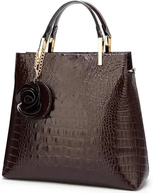 ZiMing Womens Handbags Glossy Patent Leather Top Handle Handbag Tote Bags Satchel Ladies Premium Shoulder Bag Crossbody Bag