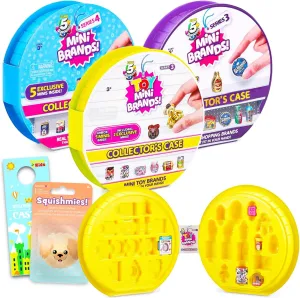 Zuru 5 Surprise Mini Brands Collector's Case Set - Bundle of Surprise Mini Toys, Miniature Figures, Stickers, and More | Collectible Variety Kit